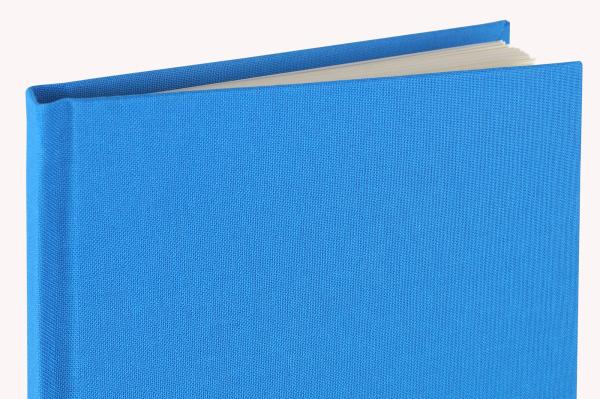 Notizbuch Leinenbezug cyanfarben